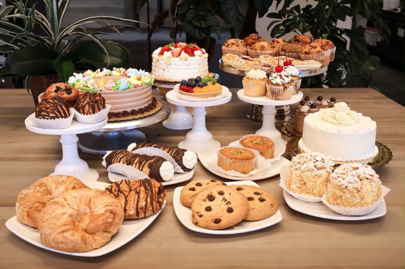 A display of gorgeous (and delicious!) pastries from Ava Roasteria.
