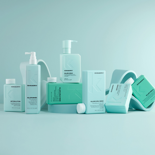 The KEVIN.MURPHY CURL line, which defines and enhances curly and wavy hair while nourishing, moisturizing, and reducing frizz.