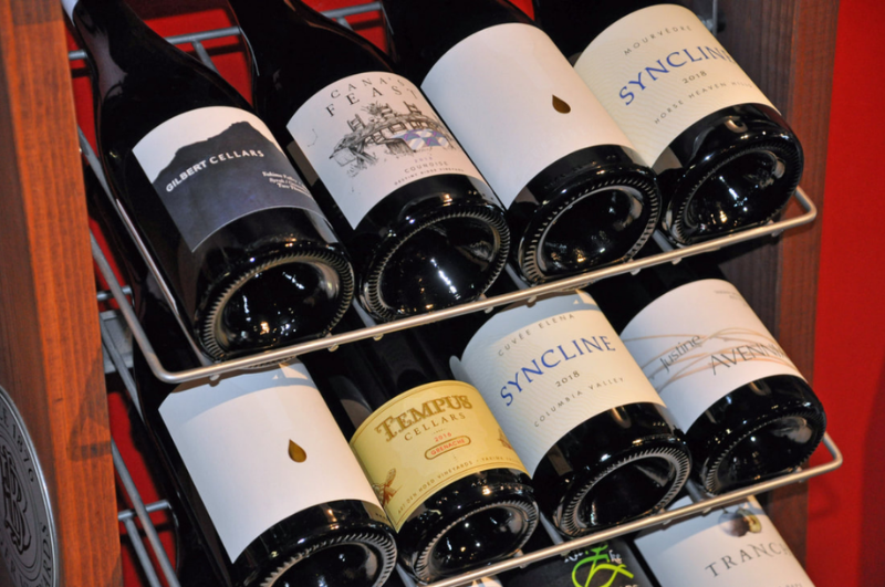 A display of wine offerings from Sip D'Vine.